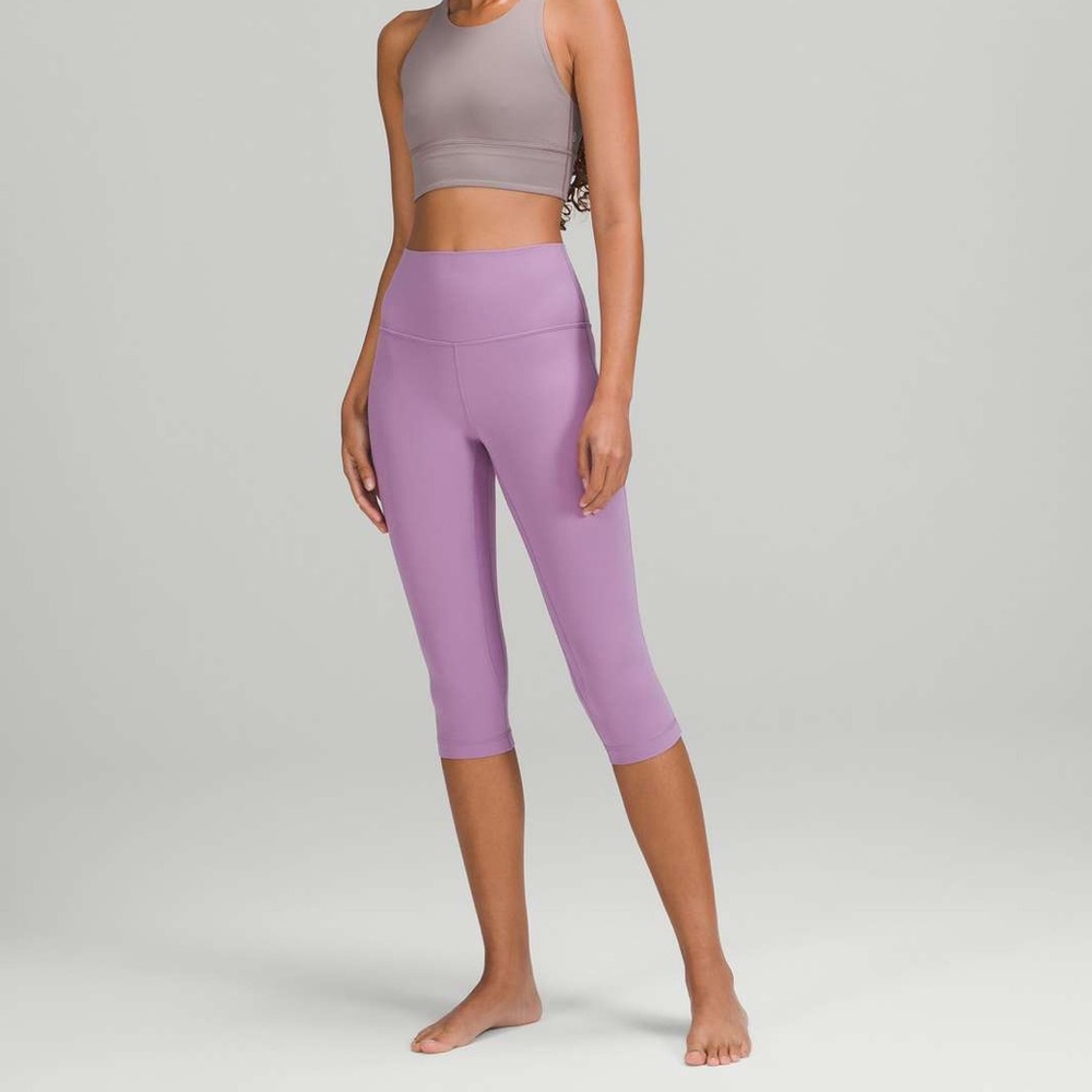 Lululemon Align High Rise Crop Leggings SZ 10 Wisteria Purple